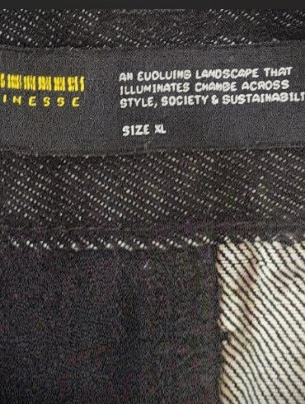 Finesse Jacko Printed Patchwork Mens/Unisex Black Jeans.Size: XL. Like New!!! - Picture 2 of 3